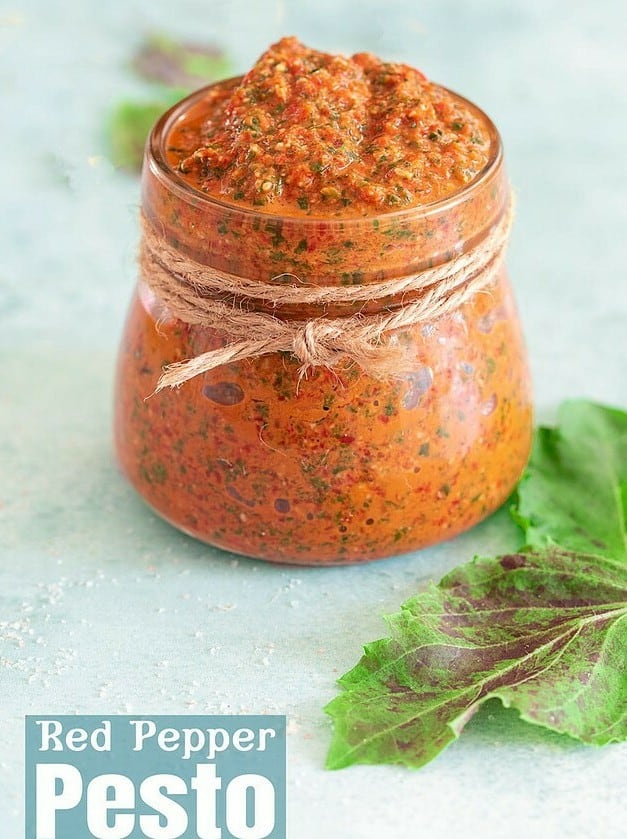 Bell Pepper Pesto with Purple Basil