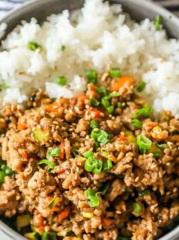 Mongolian Turkey and Rice Bowls