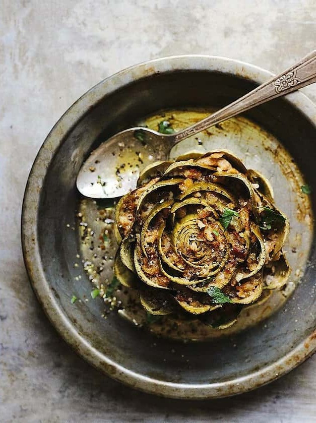 Stuffed Artichokes with Italian Breadcrumbs