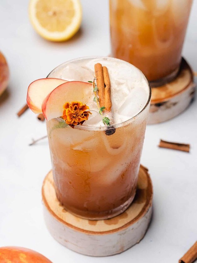 Bourbon Apple Smash Cocktail