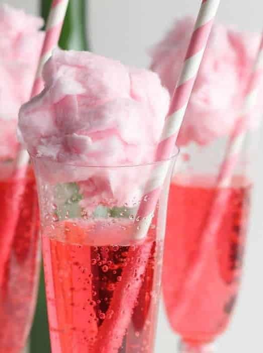 Cotton Candy Champagne Cocktail