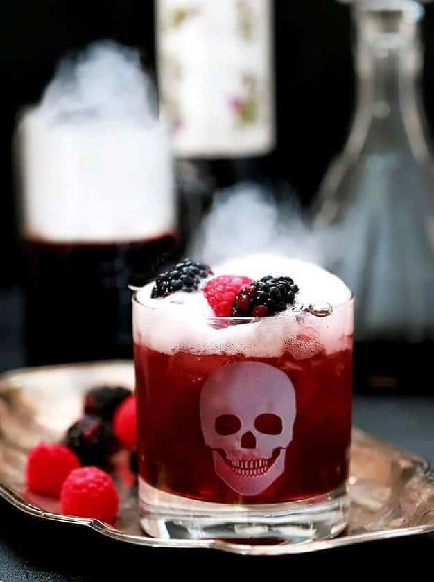 Sparkling Blackberry Smash Cocktail