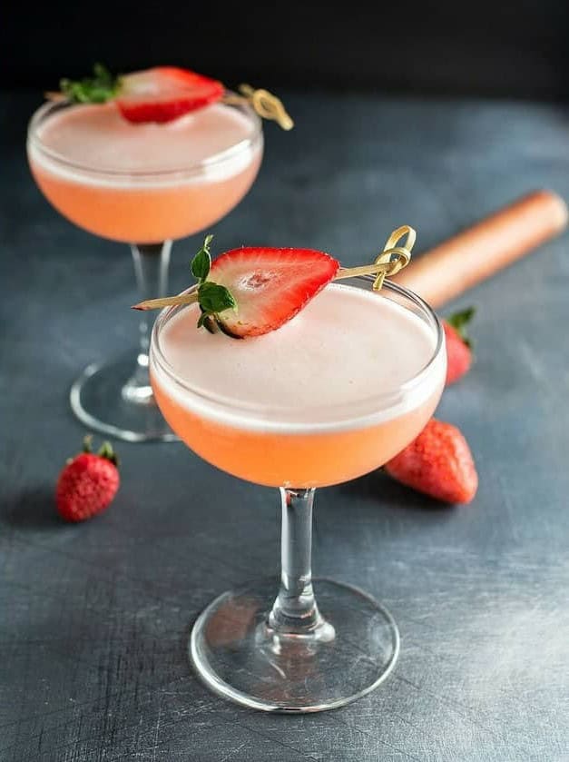 Strawberry Cucumber Tequila Martini