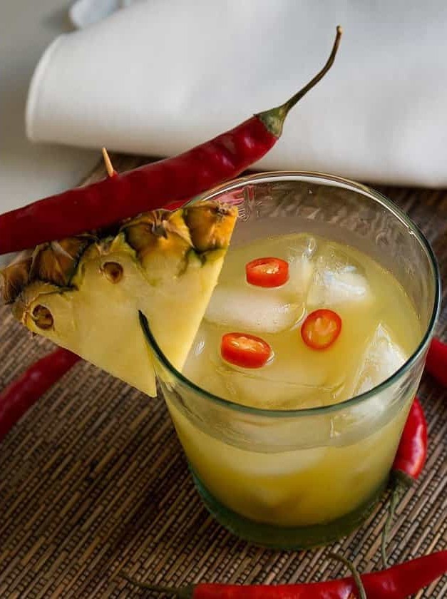 Chili Infused Pineapple Vodka Cocktail