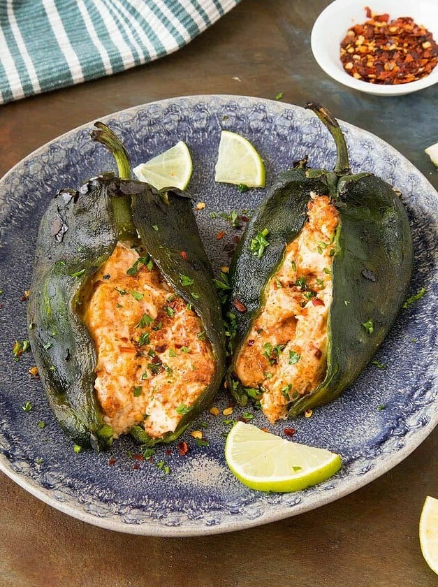 Cream Cheese Stuffed Poblano Peppers