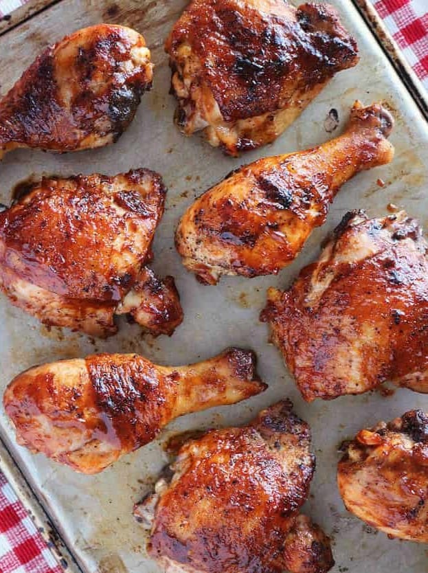 Baked BBQ Chicken Legs and Thighs