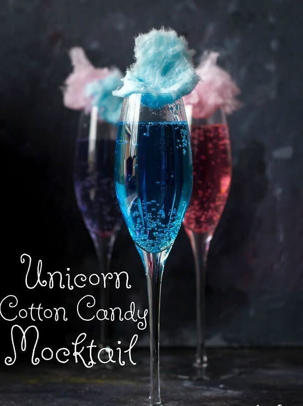 Unicorn Cotton Candy Mocktail