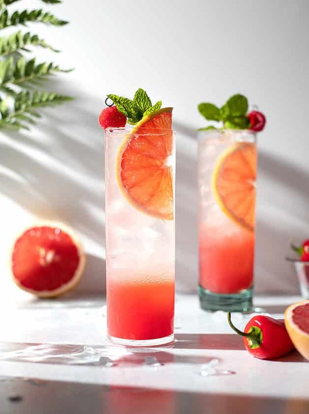 Hot Honey Grapefruit Soda