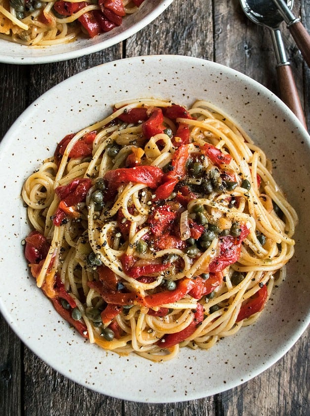 Roasted Red Pepper Pantry Pasta