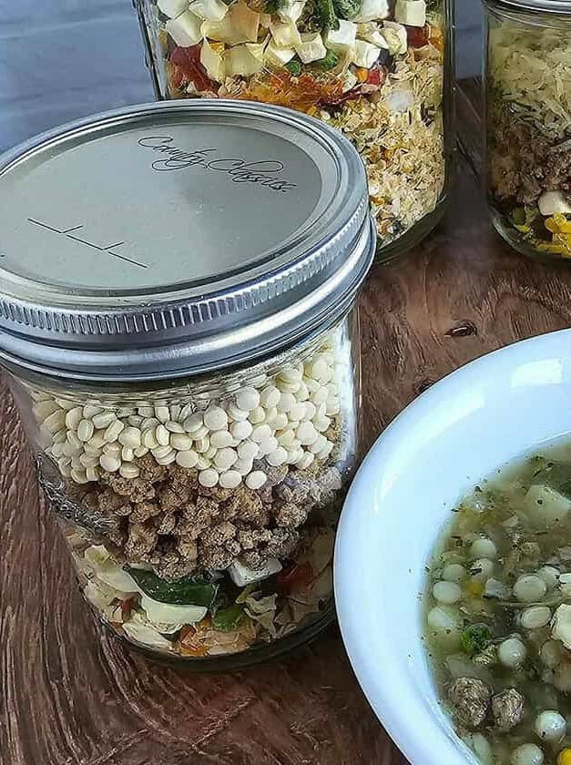 Instant Beef and Vegetable Soup in a Jar