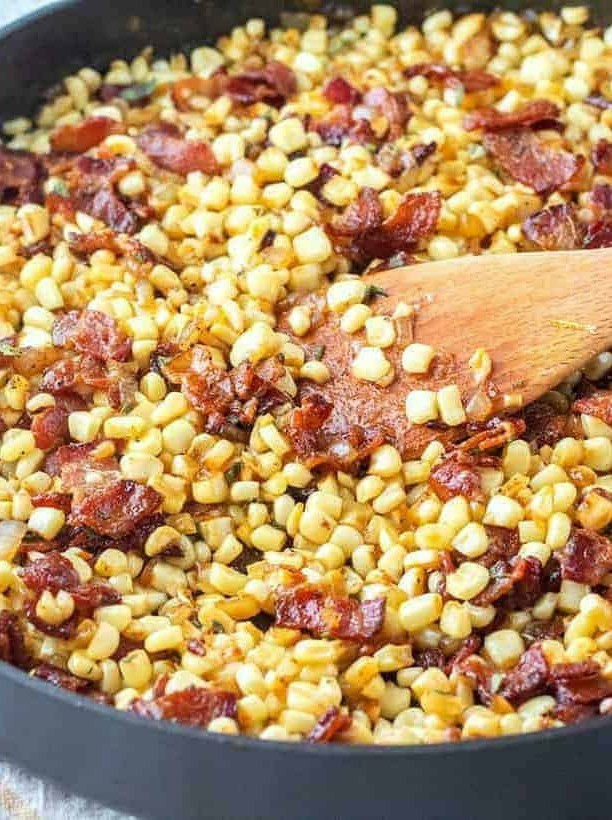 Southern Fried Corn with Bacon