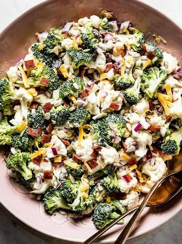 Broccoli Cauliflower Salad