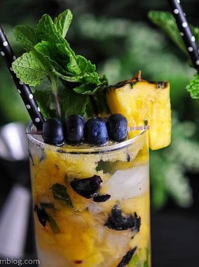 Blueberry Pineapple Mojito