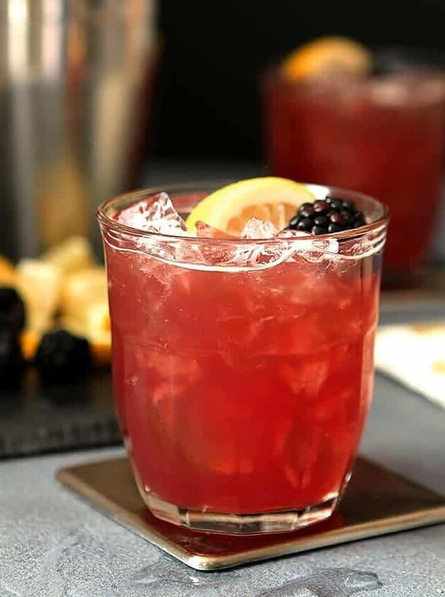 Blackberry Bourbon and Cranberry Cocktail