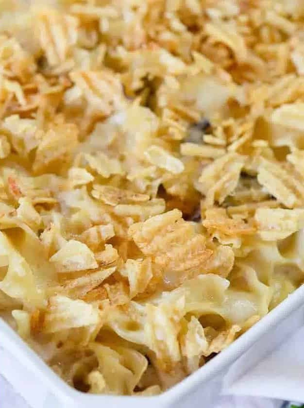 Potato Chip Topped Tuna Noodle Casserole