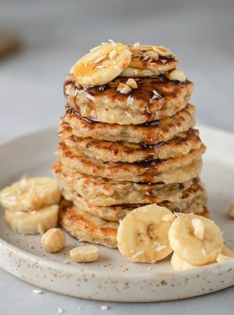 Healthy Banana Oatmeal Pancakes