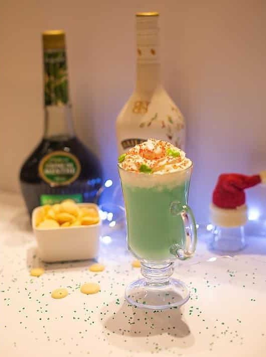 Boozy Grinch Hot Chocolate