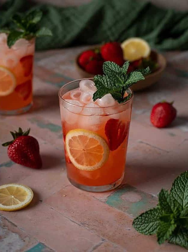 Strawberry Lemonade Vodka Cocktail