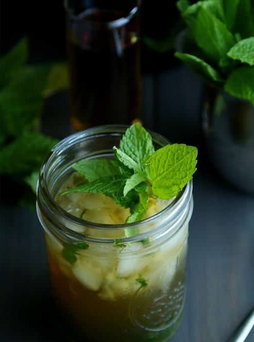 Mint Julep Kombucha Cocktail