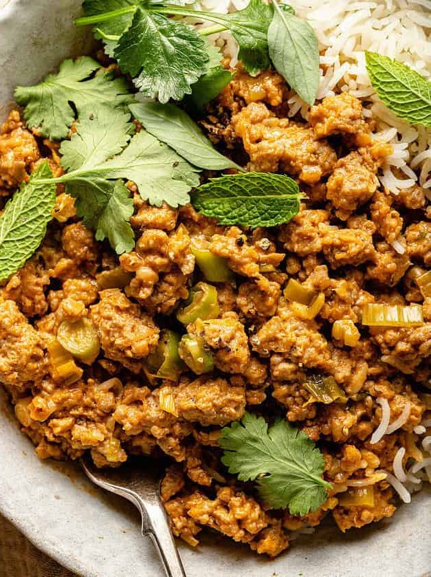 Ginger and Peanut Butter Ground Turkey Stir Fry