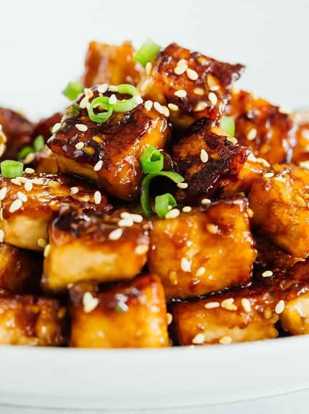 Pan-Fried Sesame Garlic Tofu