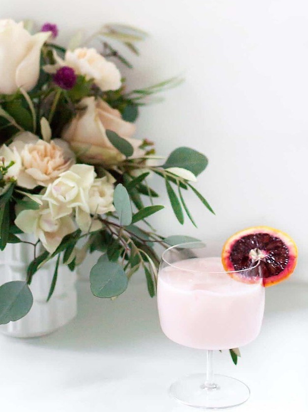 Blood Orange and Rose Creamsicle Cocktail