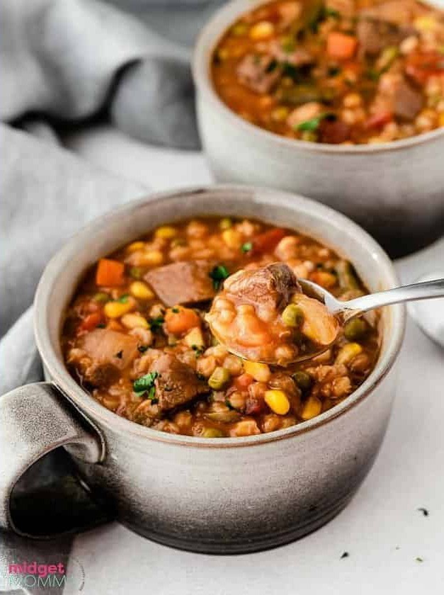 Crock Pot Veggie Beef Soup