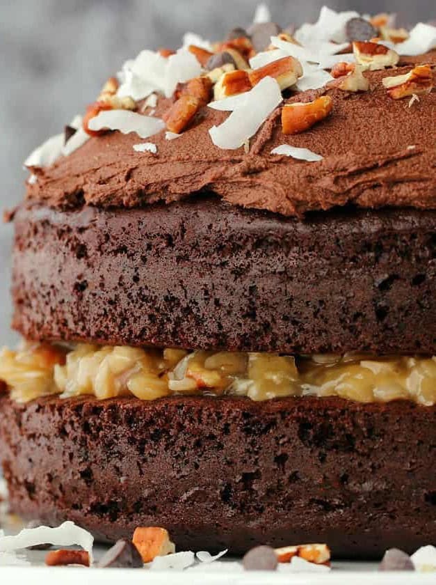 Vegan German Chocolate Cake