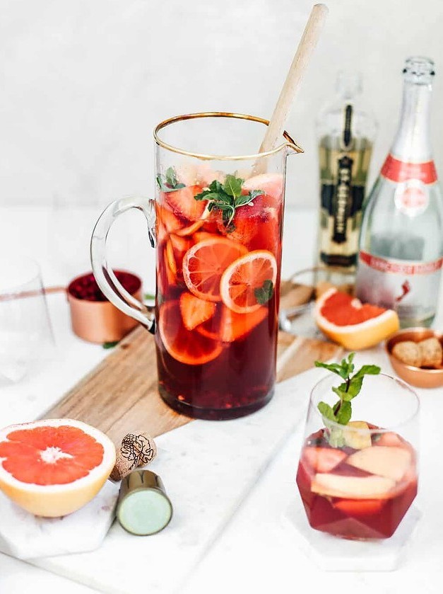 Sparkling Strawberry Champagne Sangria