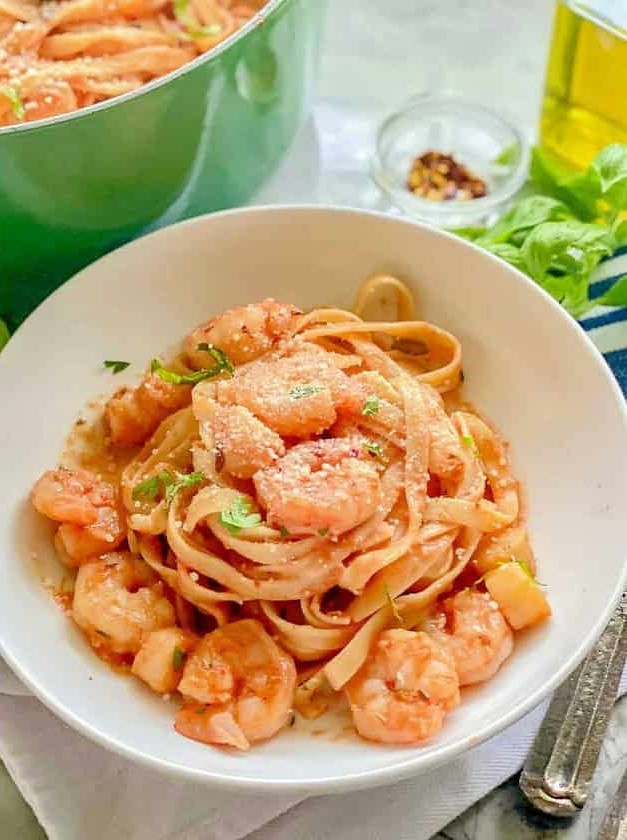 Shrimp with Vodka Sauce