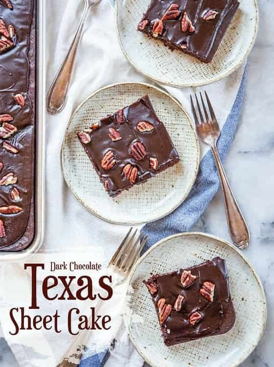 Dark Chocolate Texas Sheet Cake