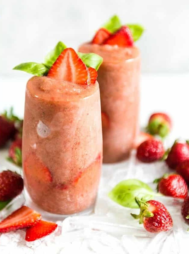 Frozen Strawberry Balsamic Gin and Tonic