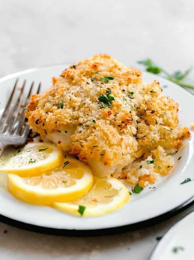 Panko Parmesan Baked Cod