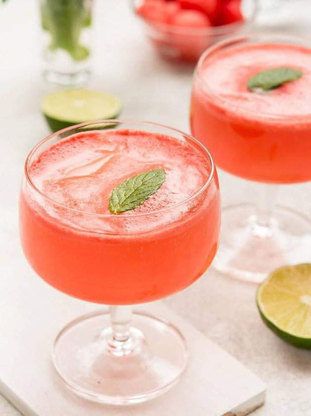 Keto Sparkling Watermelon Vodka Cocktail