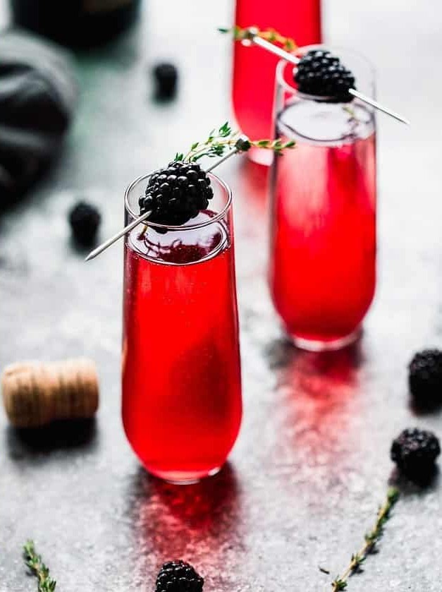 Blackberry Champagne Cocktail