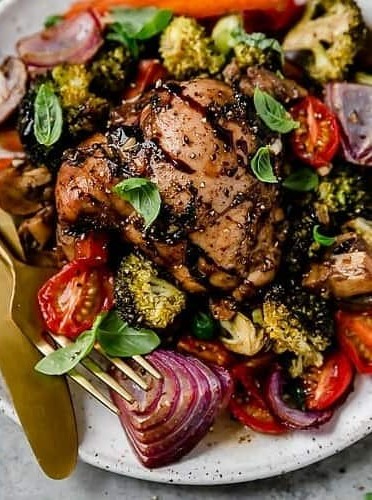 Sheet Pan Balsamic Chicken and Veggies