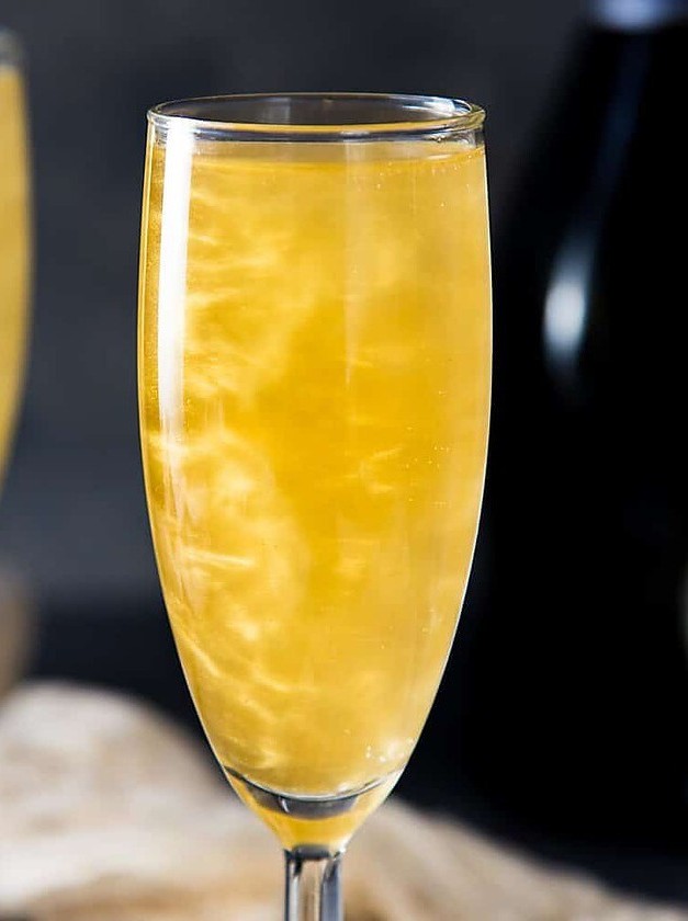 Gold Shimmery Champagne Cocktail