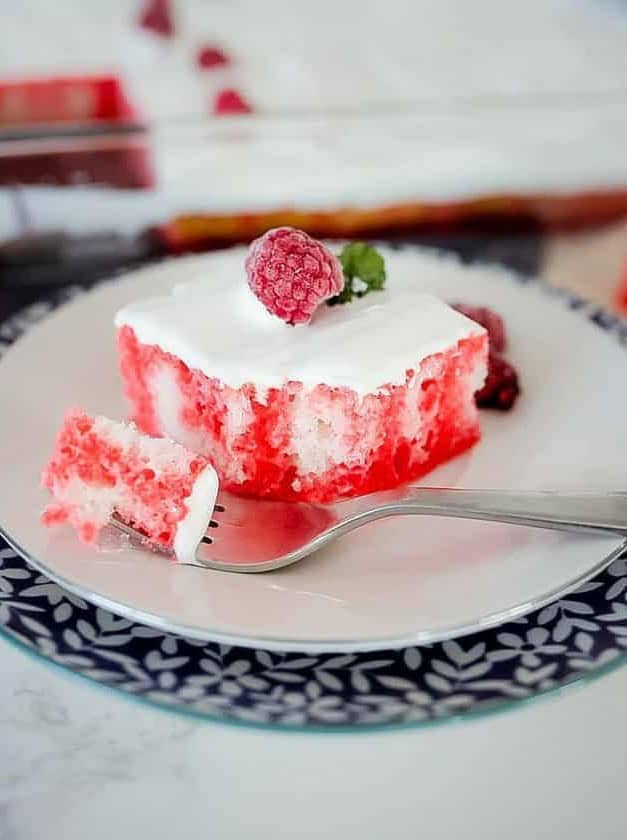 Raspberry Poke Cake