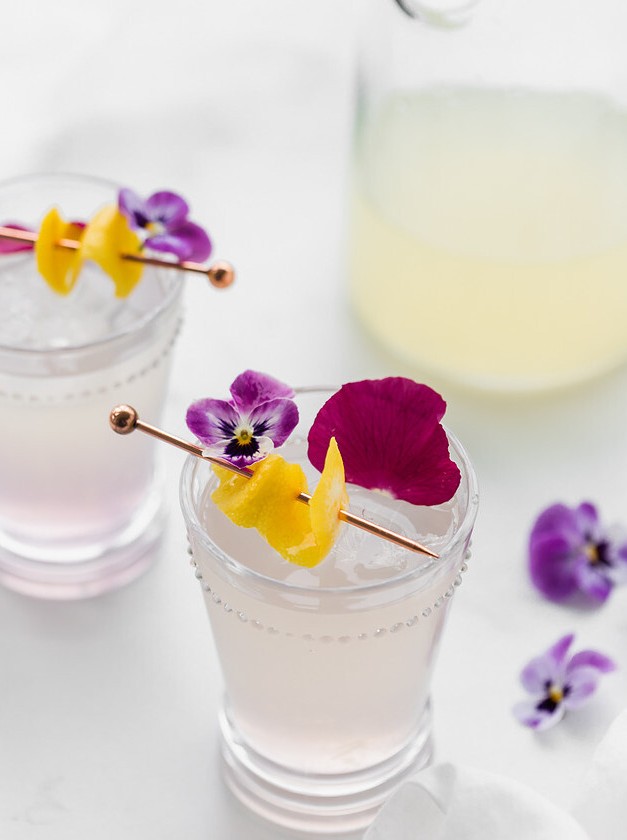 Spiked Creme De Violette Lemonade