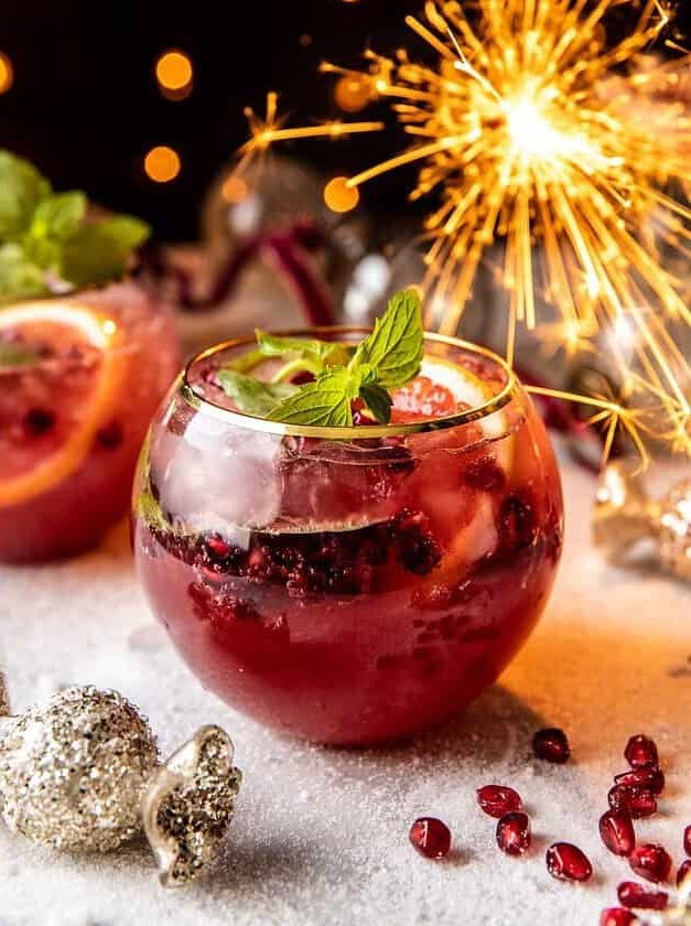 Citrus Pomegranate Champagne Smash