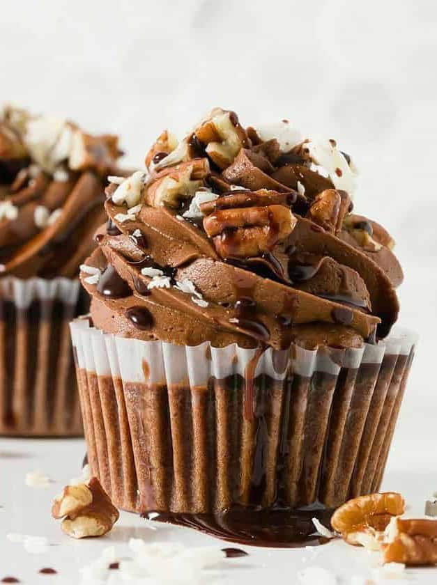 German Chocolate Cupcakes