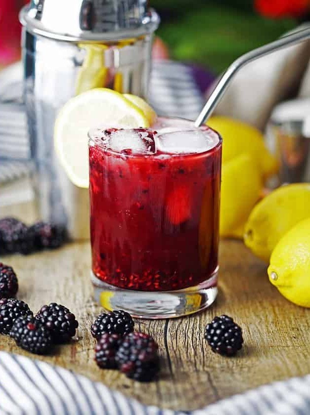 Blackberry Lemon Smash Cocktail