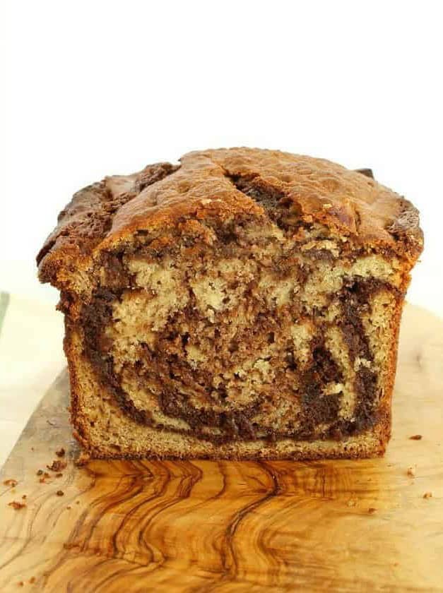 Nutella Swirled Banana Bread