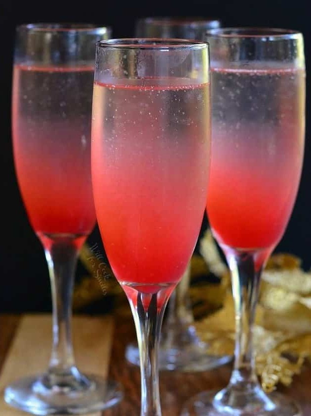 Raspberry Italian Soda Champagne Cocktail