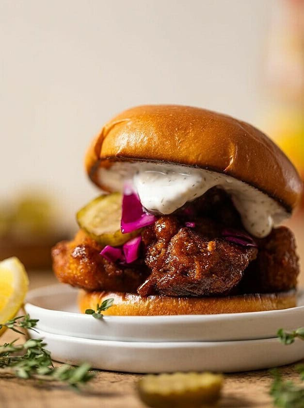 Vegan Nashville Hot Chicken Sandwich