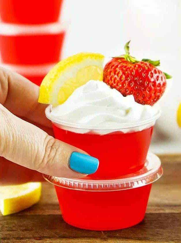 Strawberry Lemonade Jello Shots