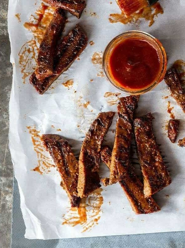 Vegan "Honey" BBQ Ribs