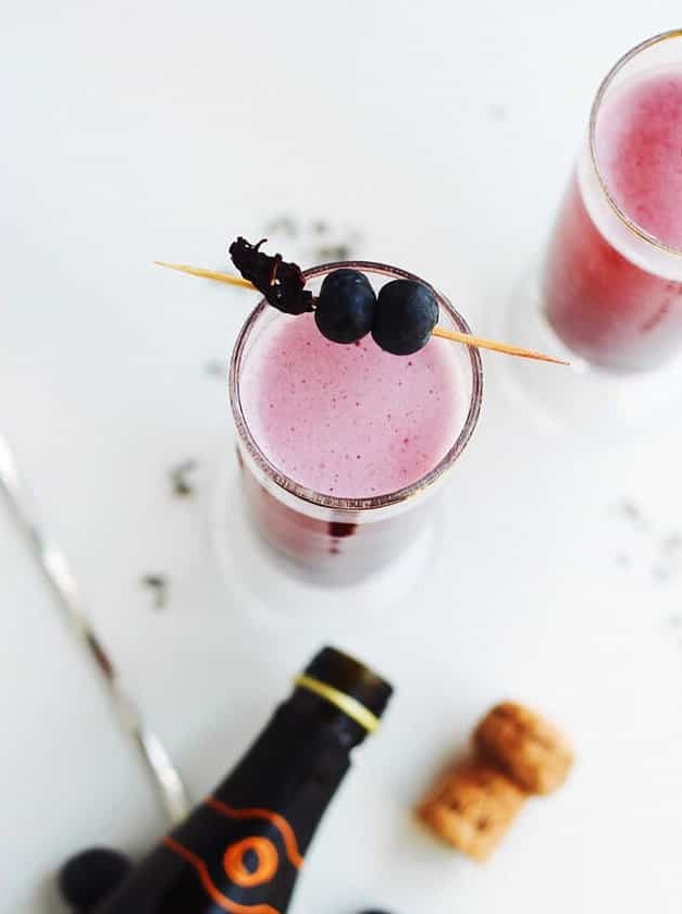 Blueberry Lavender Prosecco Mimosas