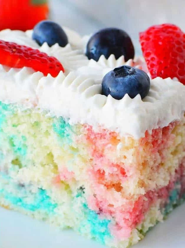 Red, White, and Blue Poke Cake