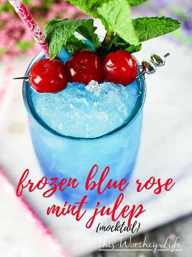 Frozen Blue Rose Mint Julep